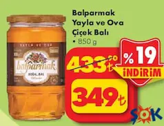 BALPARMAK YAYLA VE OVA ÇİÇEK BALI 850 G BALPARMAK YAYLA VE OVA ÇİÇEK BALI 850 G